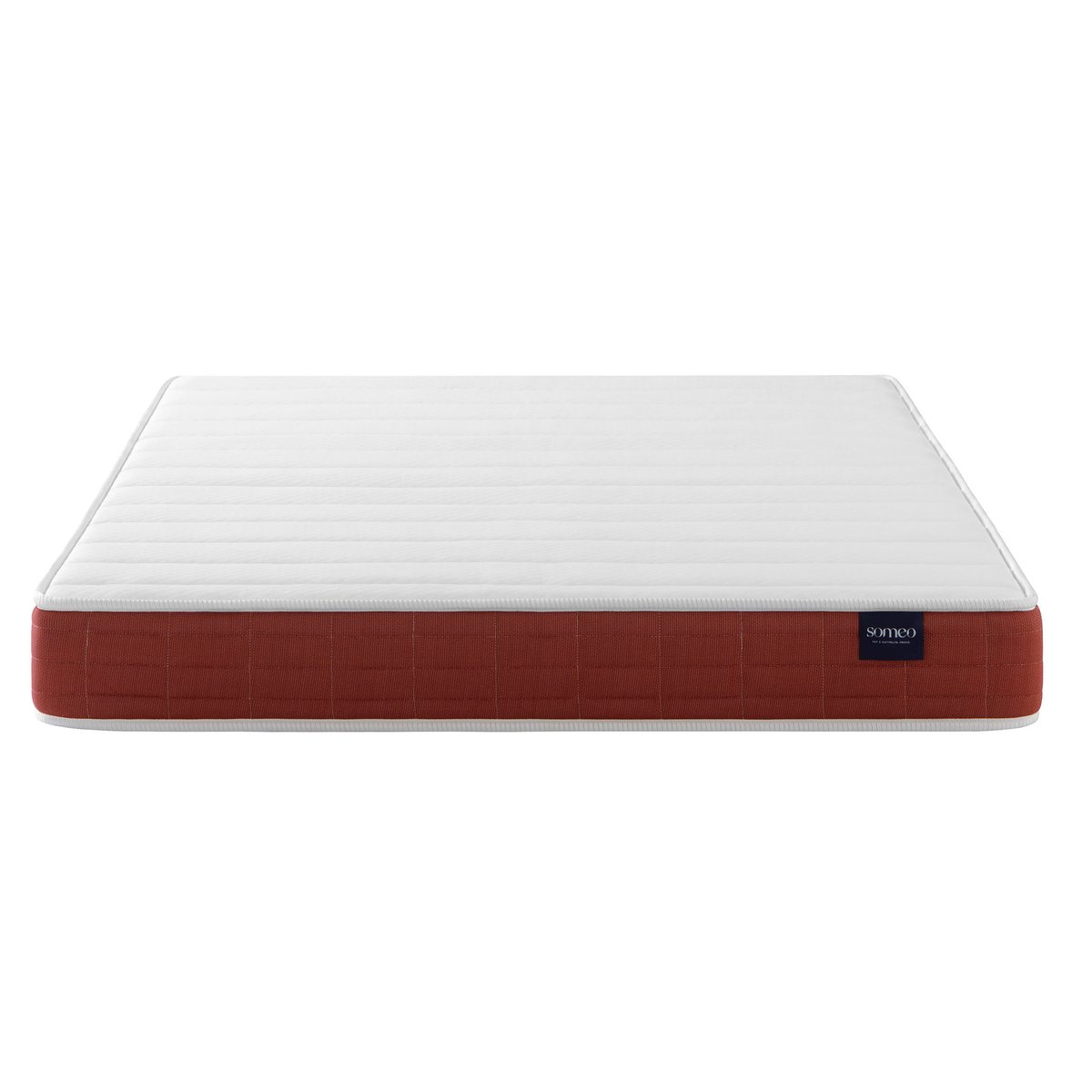 Ensemble matelas couchage latex, sommier Lune et pieds Crépuscule 400 blanc, SOMEO
