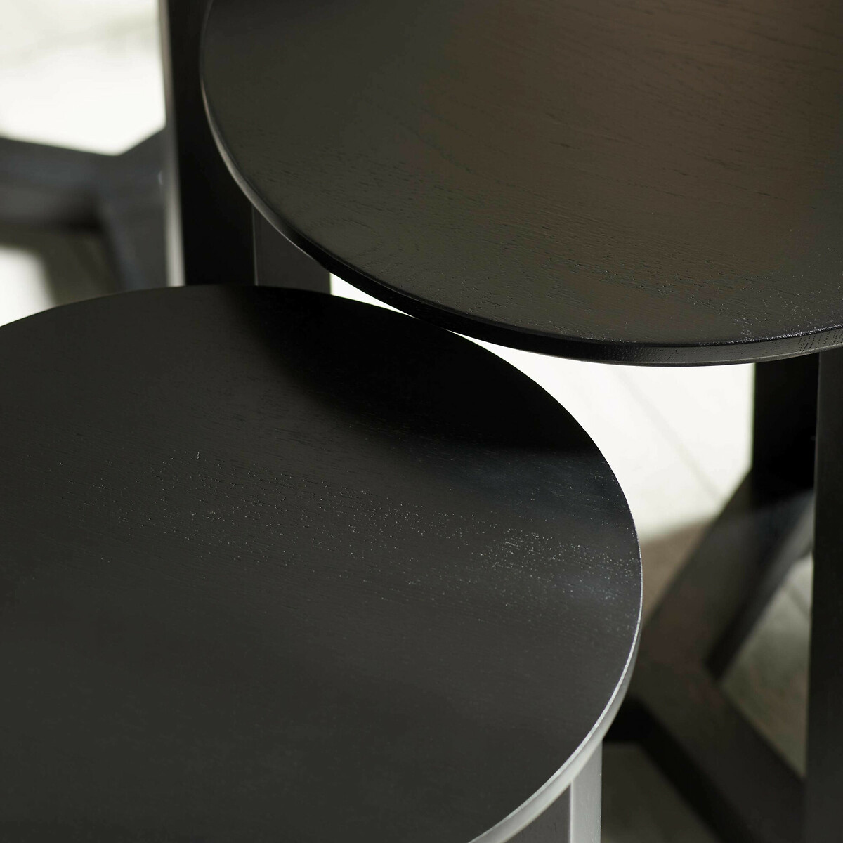 Nyra Oak Nesting Side Tables (Set of 3) black, SO'HOME
