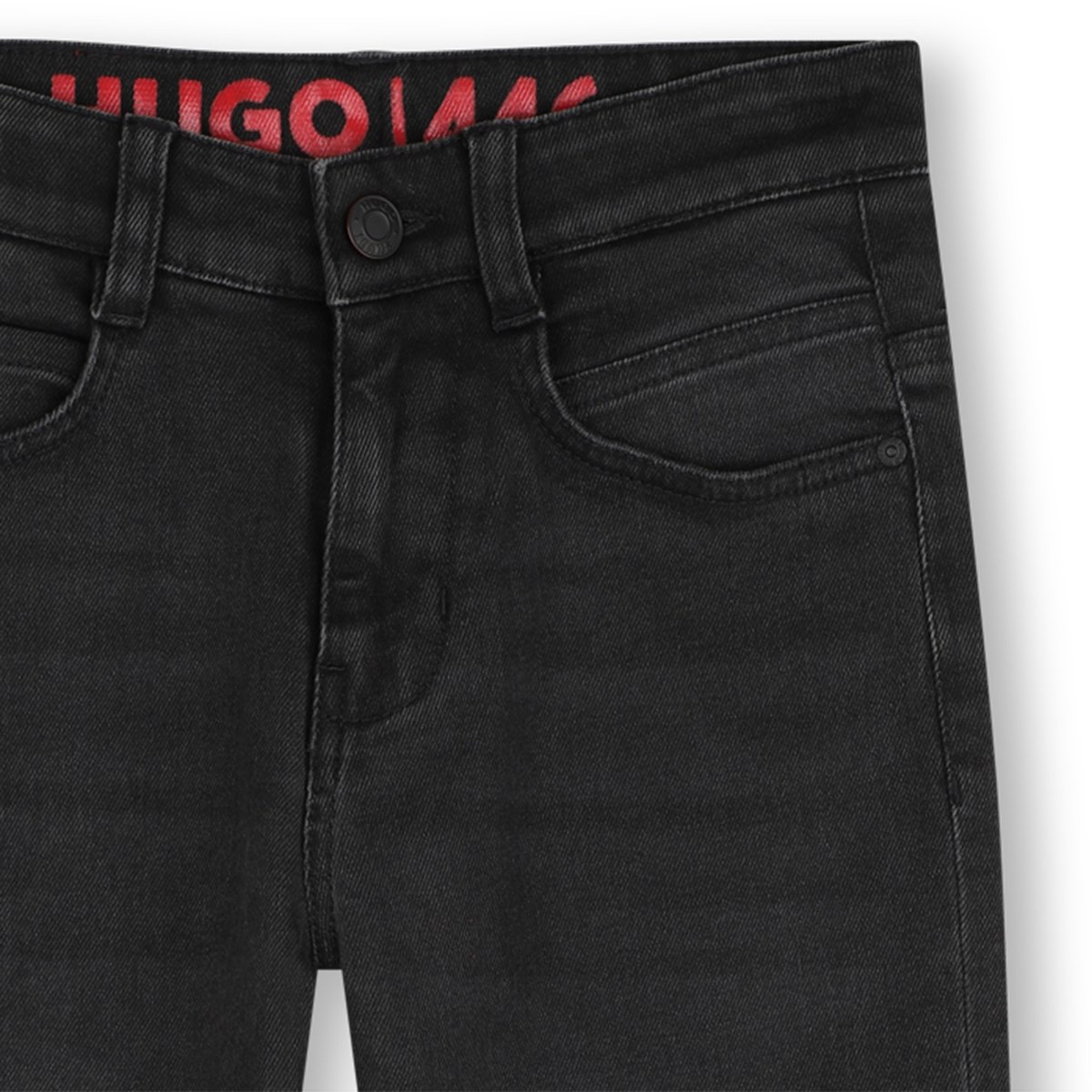 Pantalon en denim denim black lave, HUGO KIDSWEAR