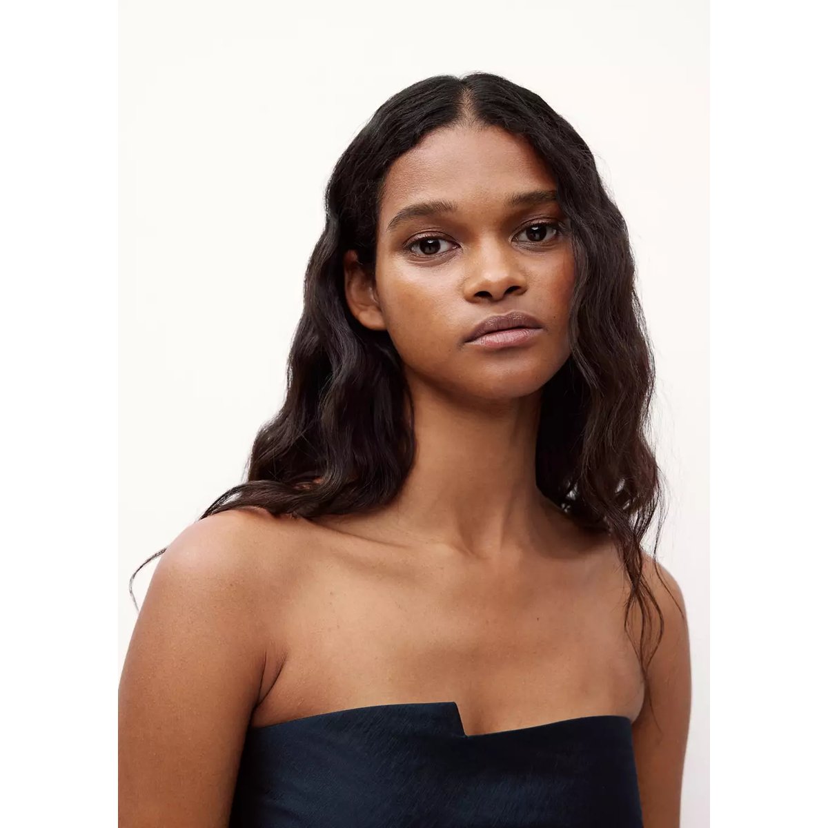 Top bustier bleu marine, MANGO TEEN