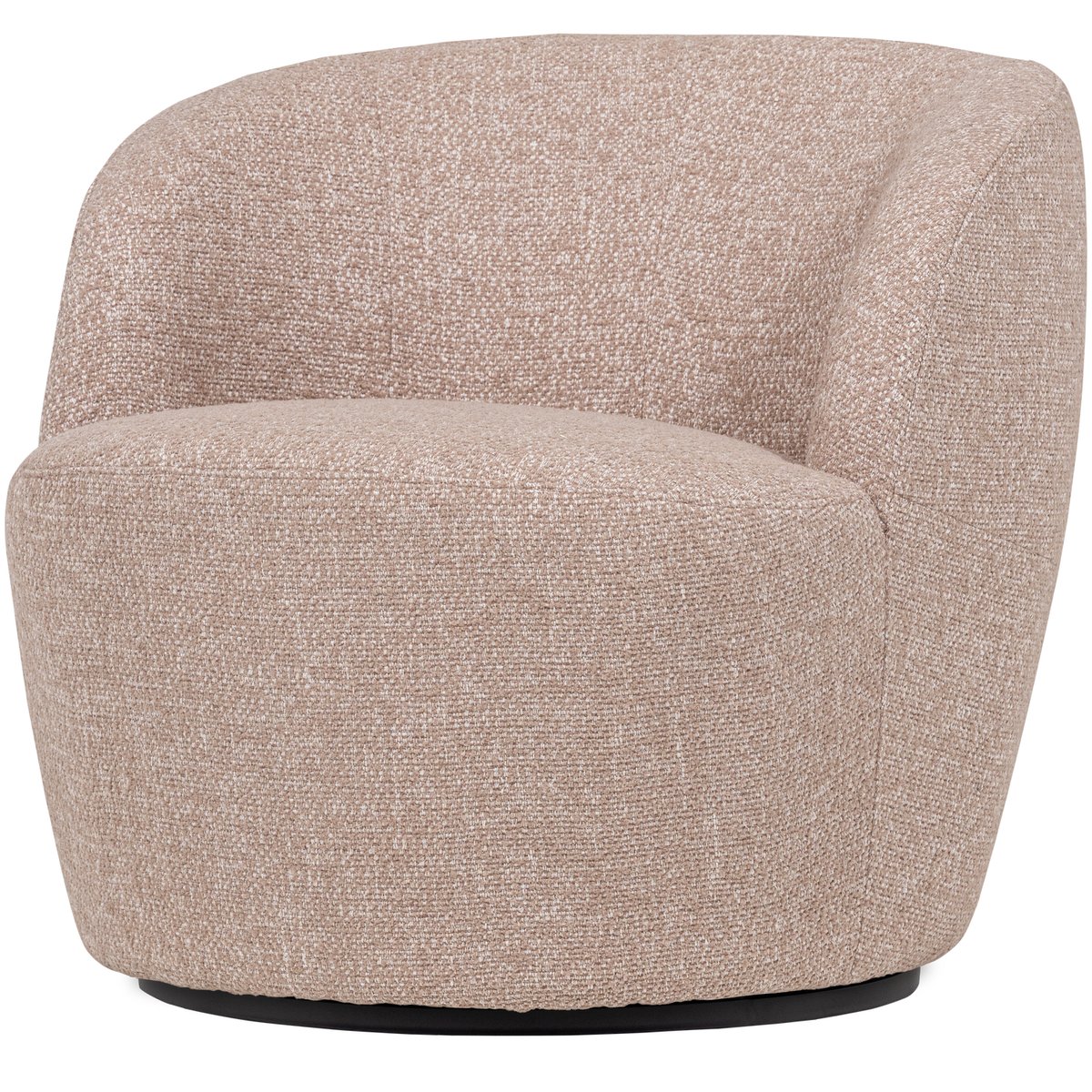 Fauteuil pivotant en tissu mélangé SERRA naturel, WOOOD