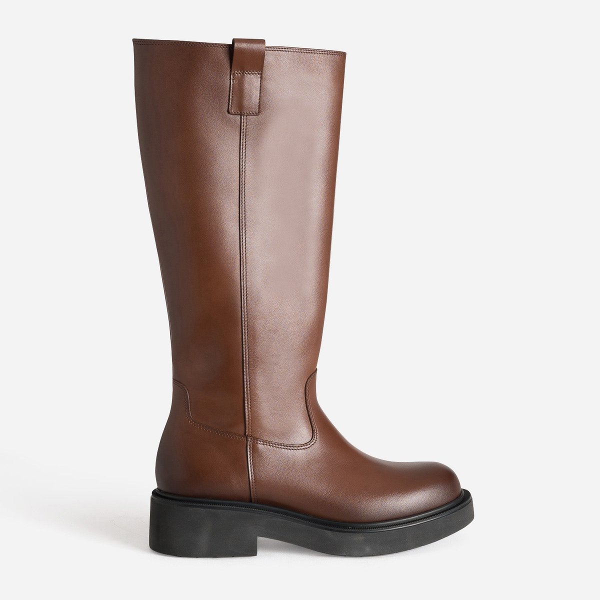 Botte Plate en cuir CHARLIE cognac, TEXTO