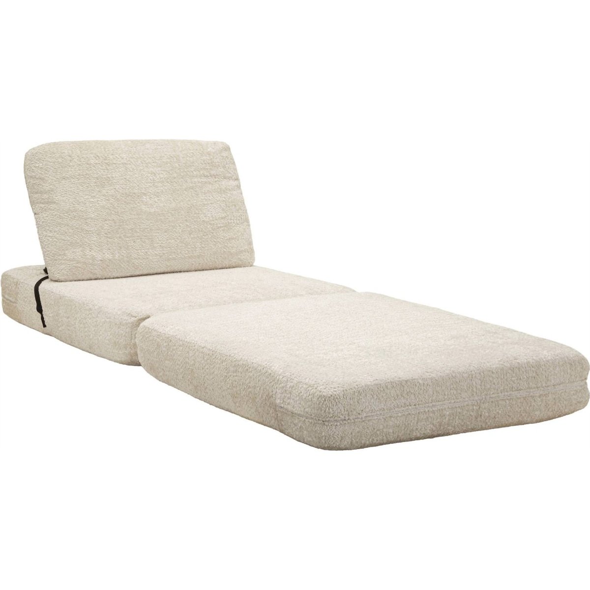 Fauteuil convertible compact bouclé MODERN blanc, RECOLLECTION