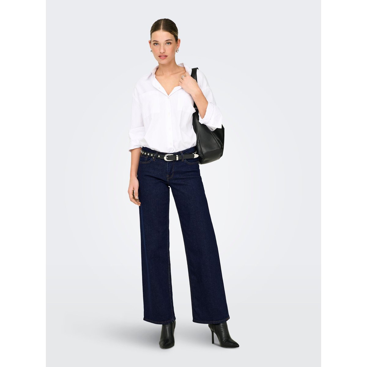 Jean À Jambe Large dark blue denim, ONLY