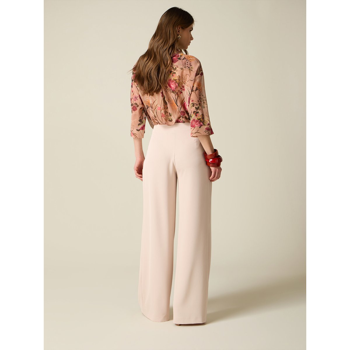 Pantalon palazzo beige, OLTRE