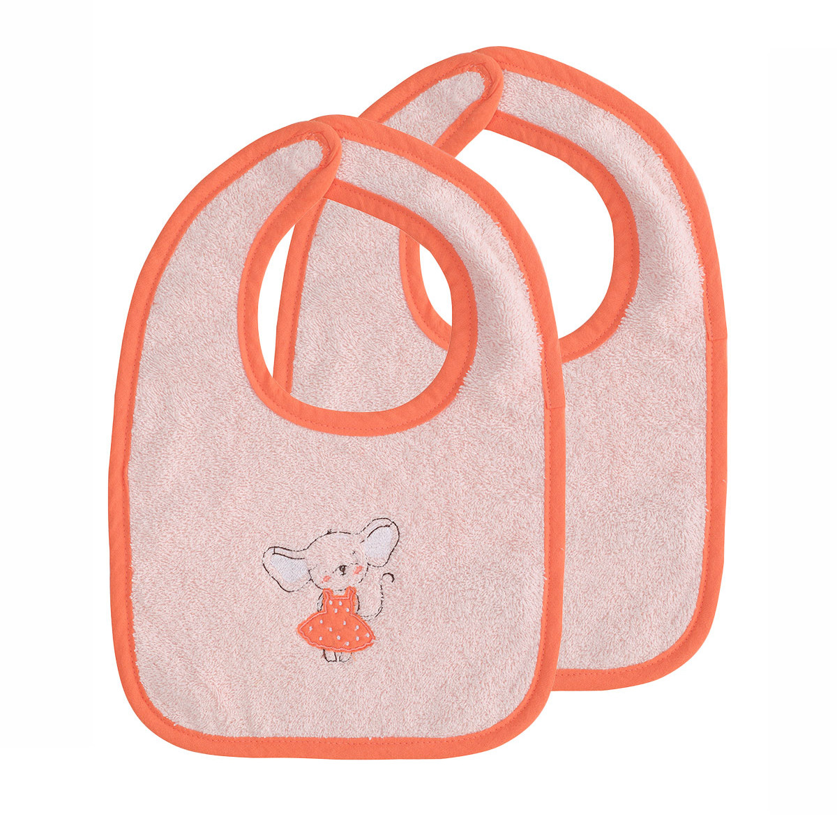 Lot de 2 bavoirs MOUSE TITINE poudre, SENSEI MAISON