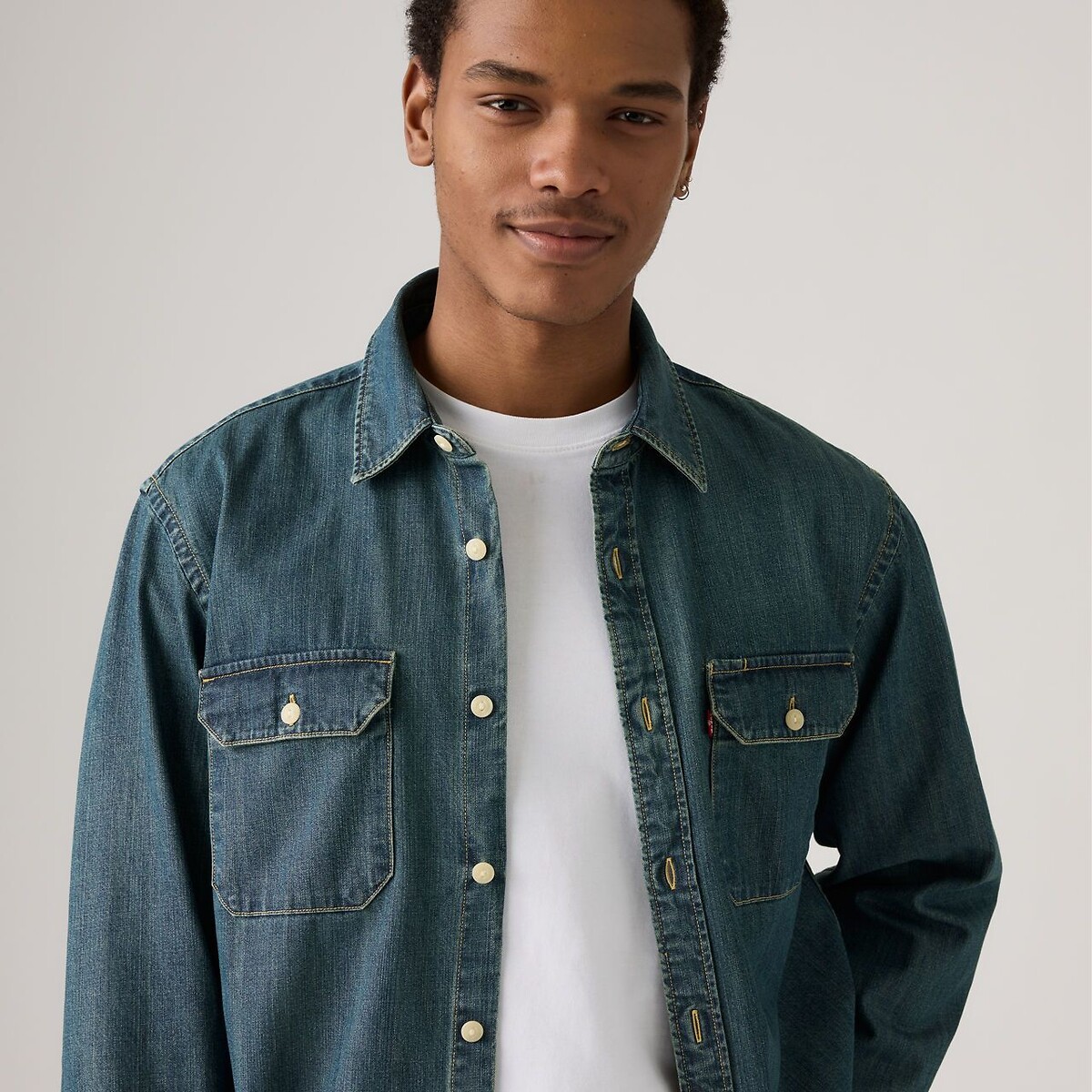 Denim overhemd Jackson worker middelblauw , LEVI'S