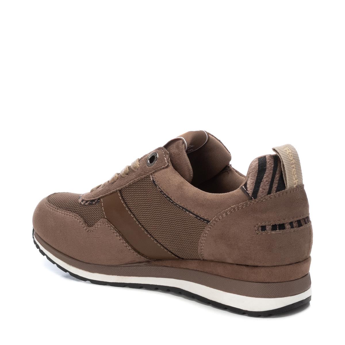 Baskets Plaine Décontractée Fermeture éclair taupe, REFRESH