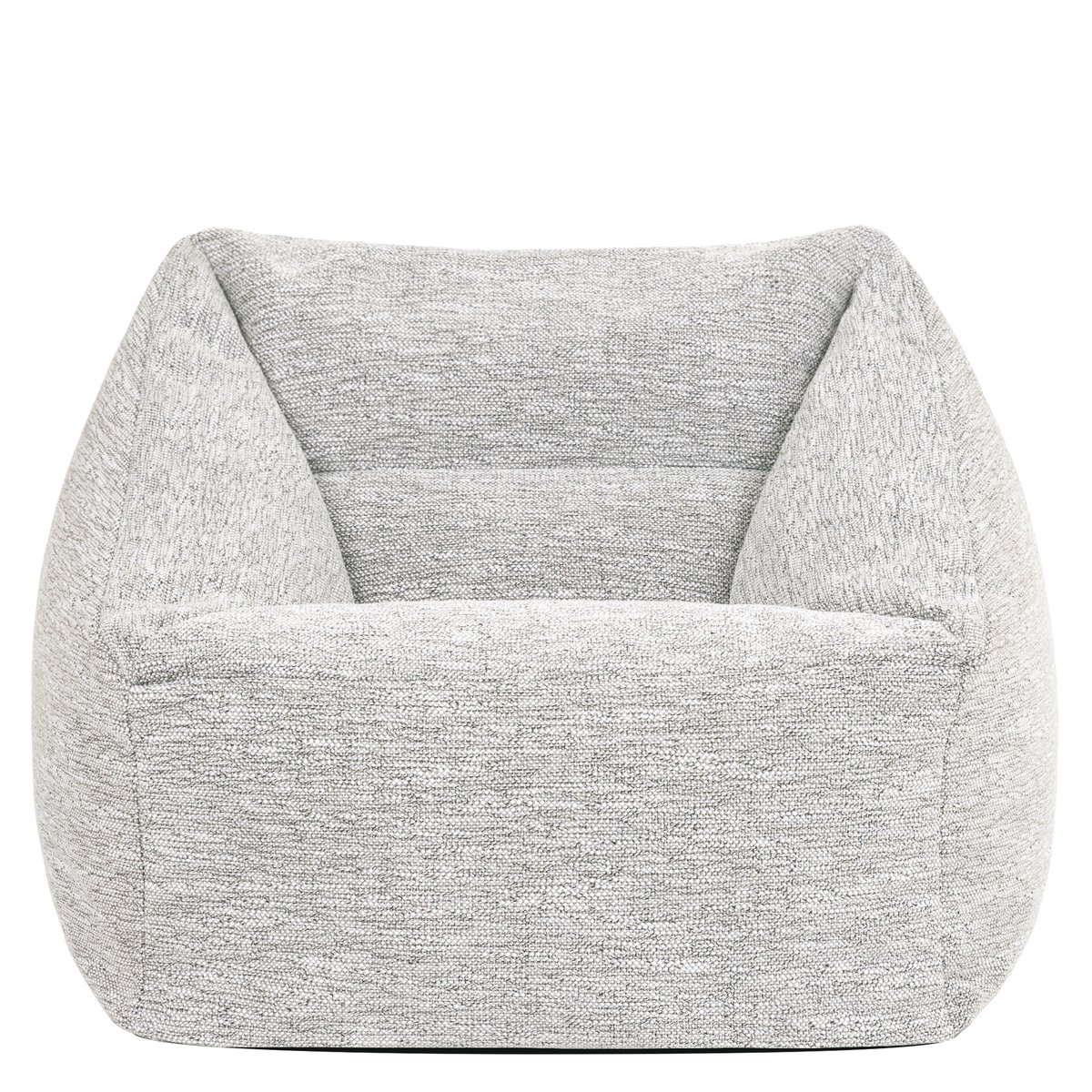 Pouf fauteuil salon en tissu tissé Oeko-Tex® - NATALIA naturel beige, ICON