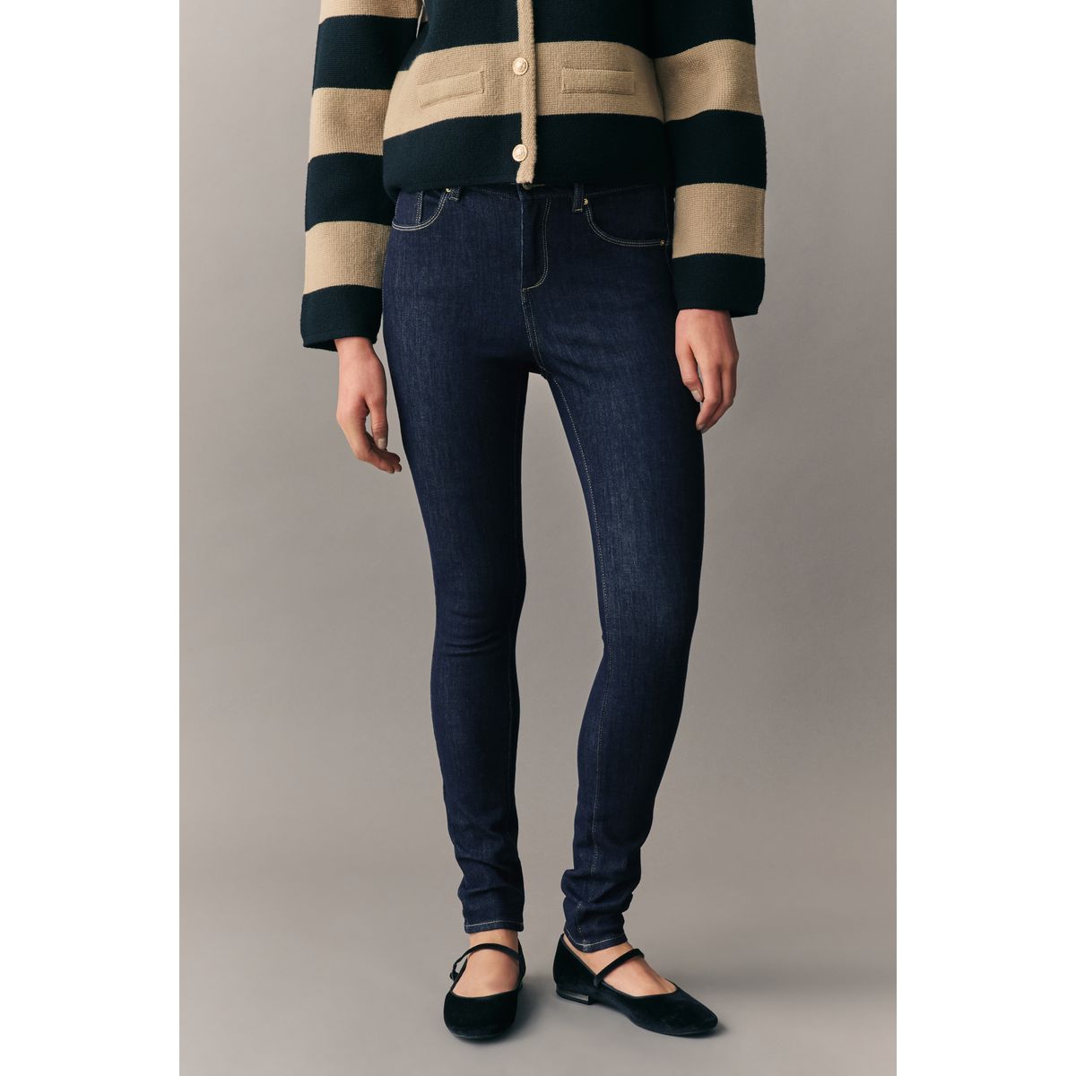 Jean skinny 360° stretch délavage brut, NEXT