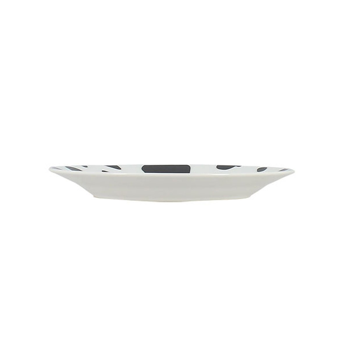 Lot de 6 assiettes à dessert 20cm en porcelaine, VACHE blanc-noir, NOVASTYL