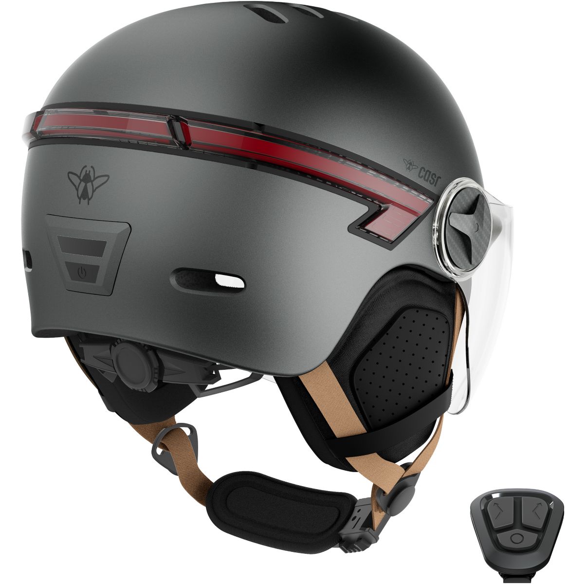 Casque trottinette Led Glow gris taille L gris, CASR