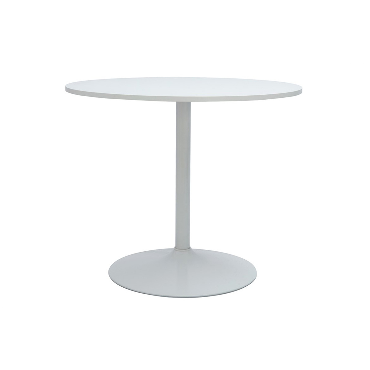 Table à manger design ronde D90 cm CALISTA blanc, MILIBOO