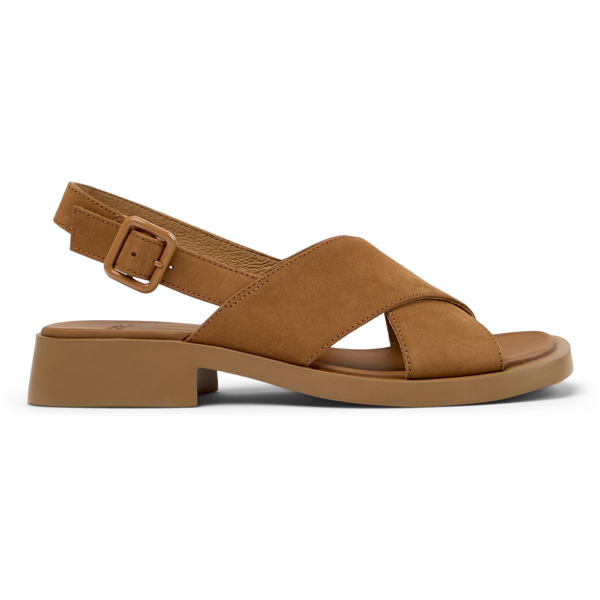 Sandales Dana Cuir daim marron moyen 1, CAMPER