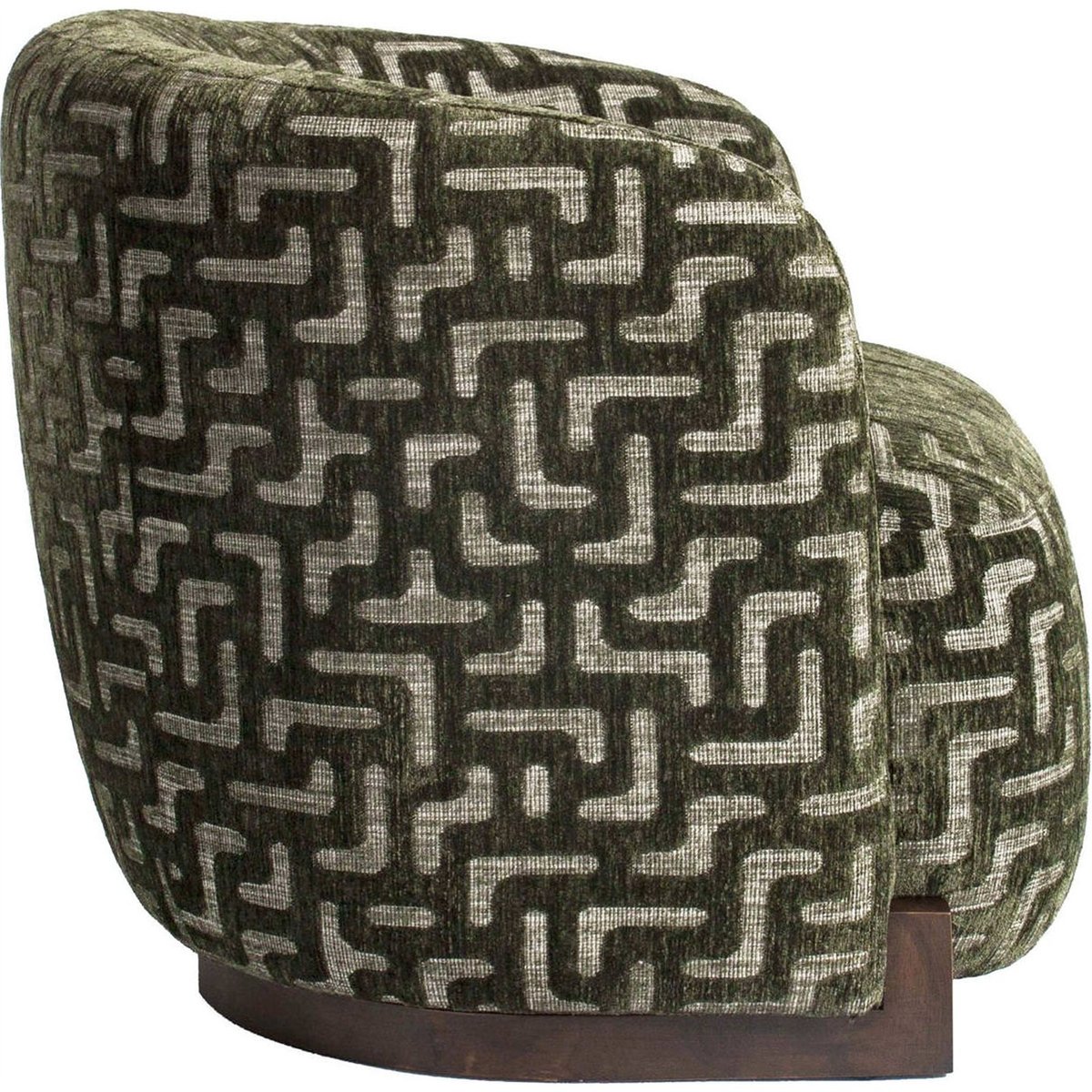 Fauteuil lounge motif géométrique mousse labyrinthe, RECOLLECTION