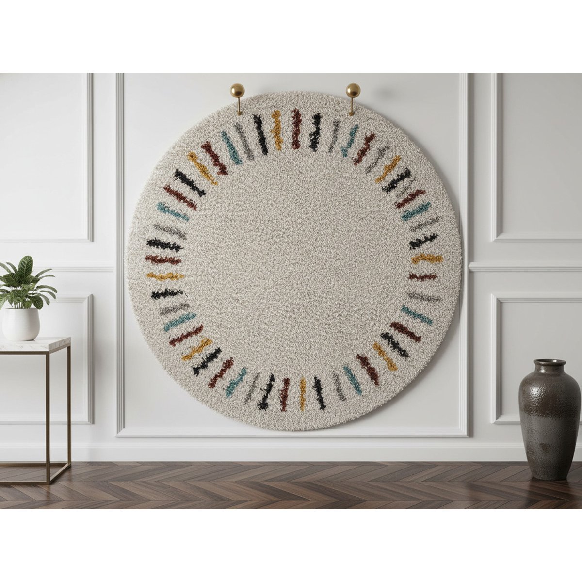 Tapis poils longs style , NONI beige, BOBOCHIC