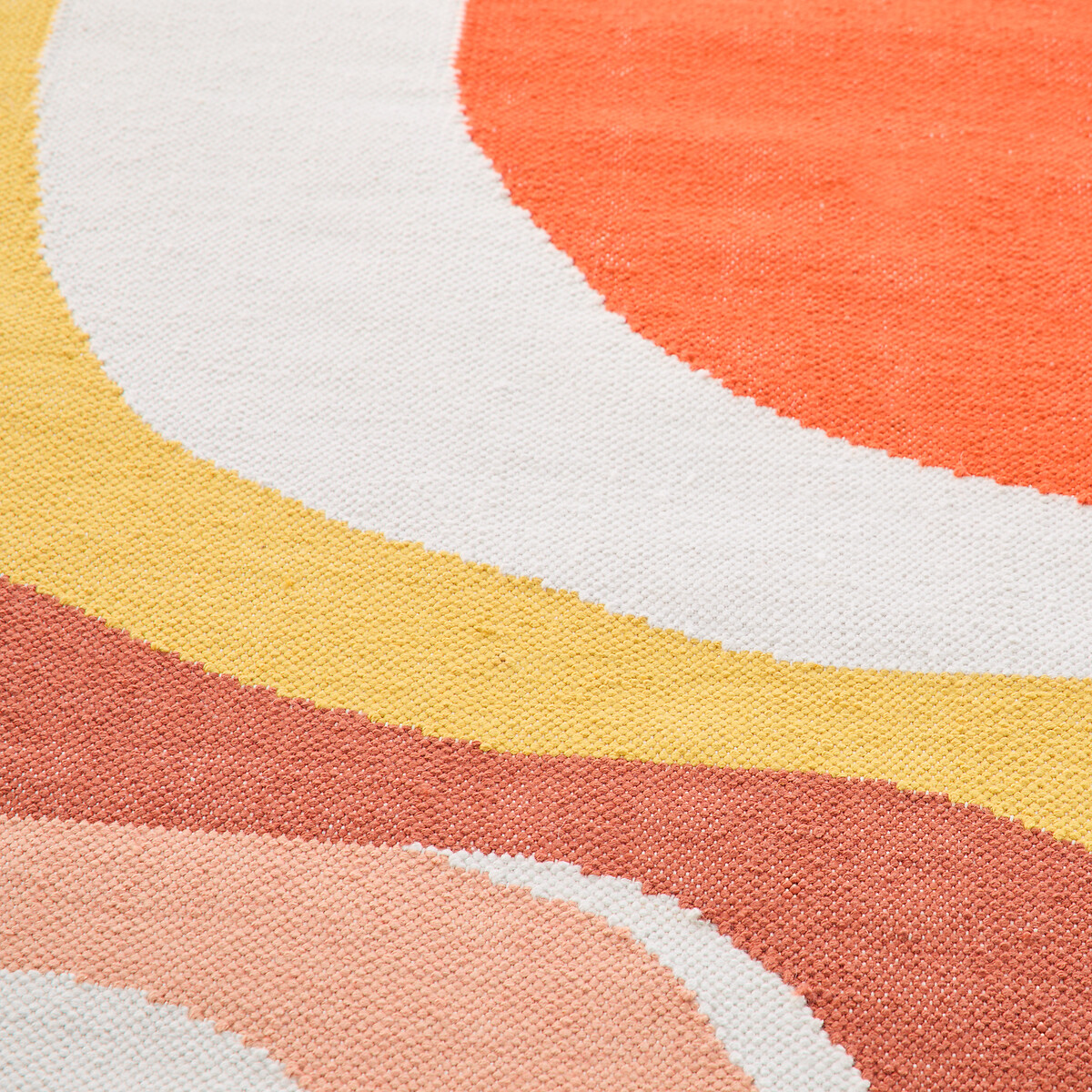 Tapis intérieur et extérieur, en polyester recyclé orange, MAPOÉSIE X LA REDOUTE INTÉRIEURS