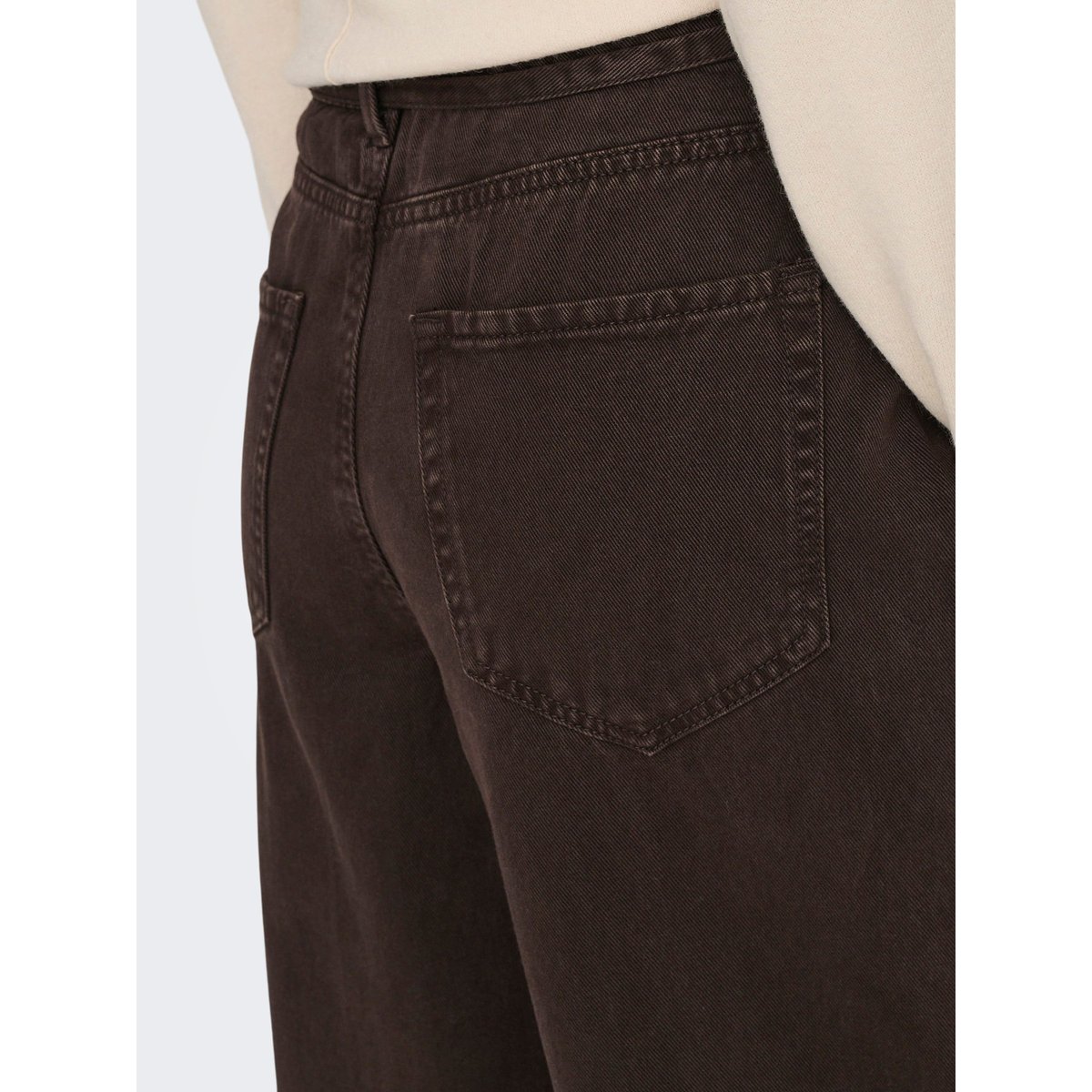 Jean À Jambe Large marron - dark brown denim, ONLY