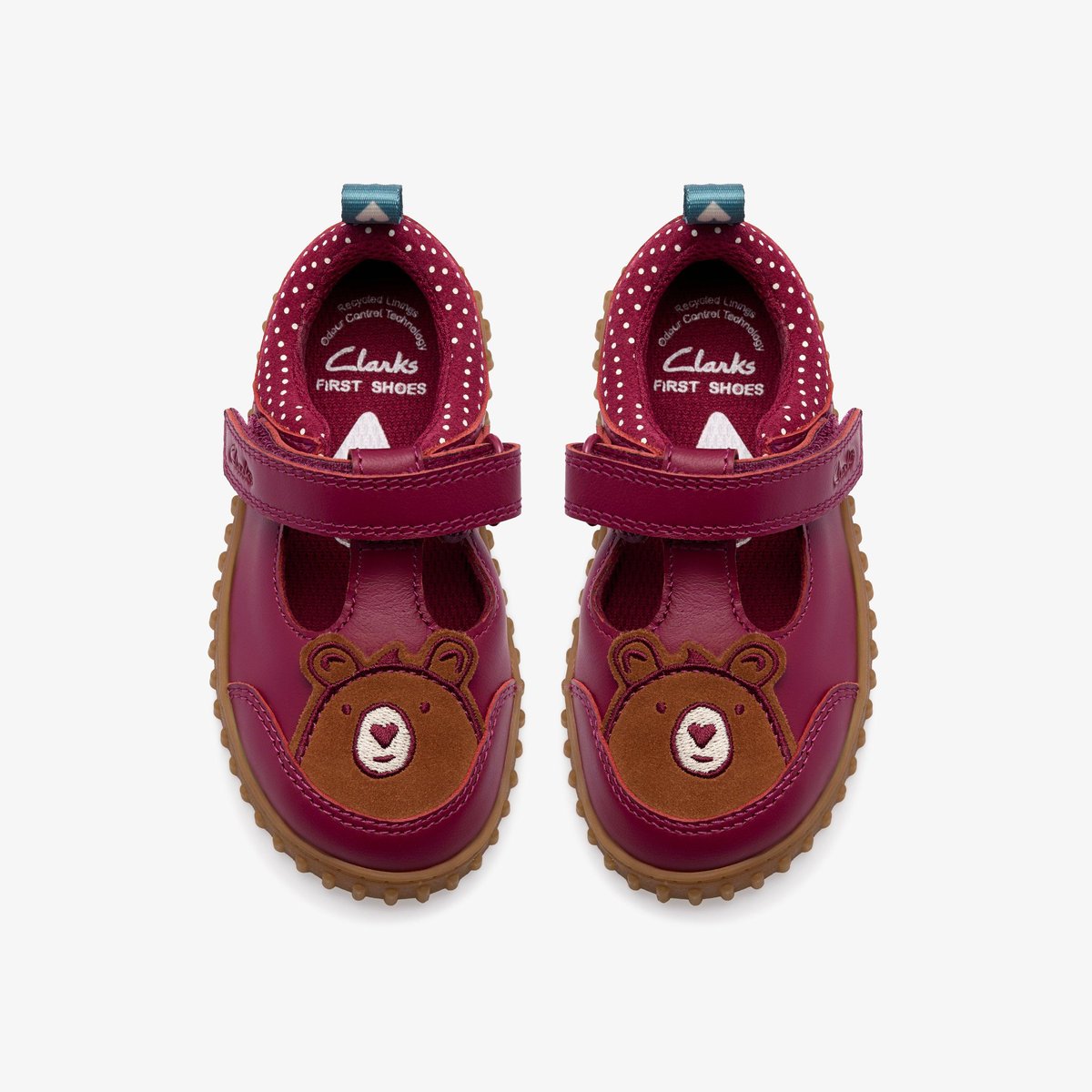 Escarpins Cuir COVE GLOW T rouge, CLARKS