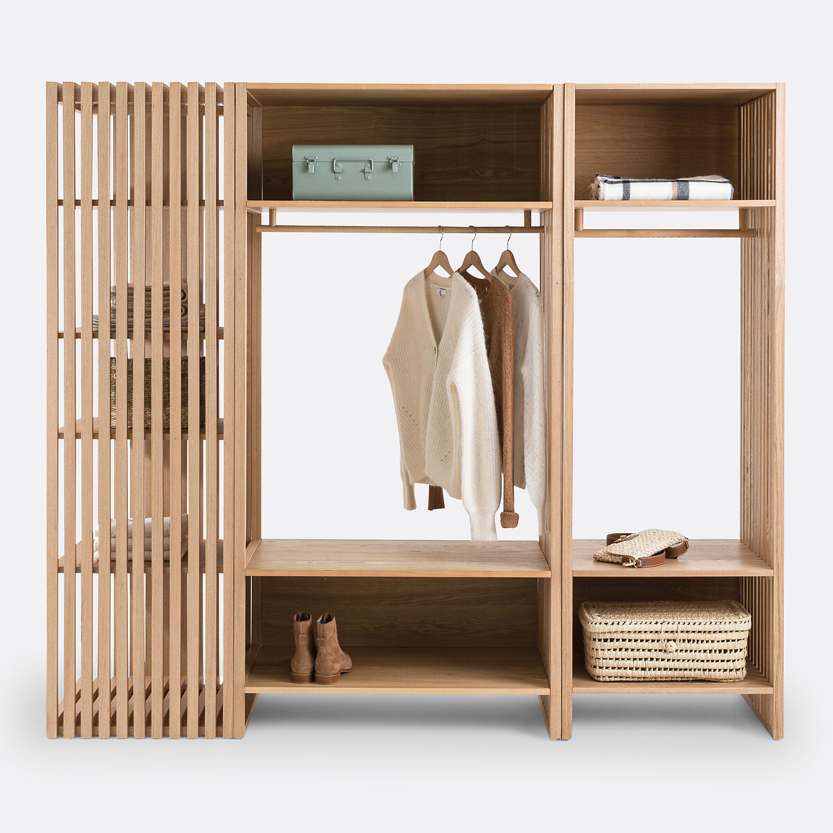 Module de dressing penderie + 3 étagères, Theonie naturel, LA REDOUTE INTERIEURS