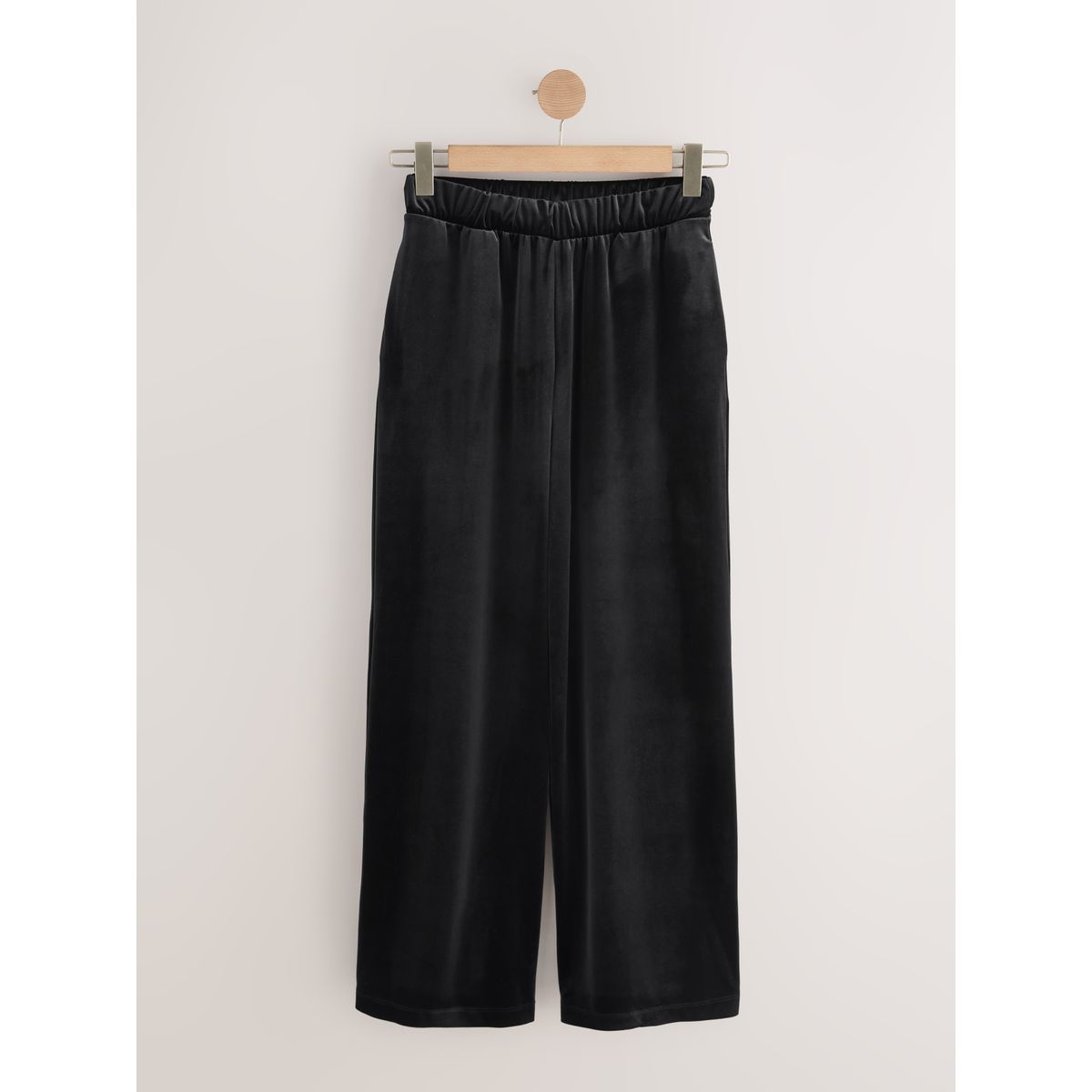Pantalon large en velours noir, NEXT