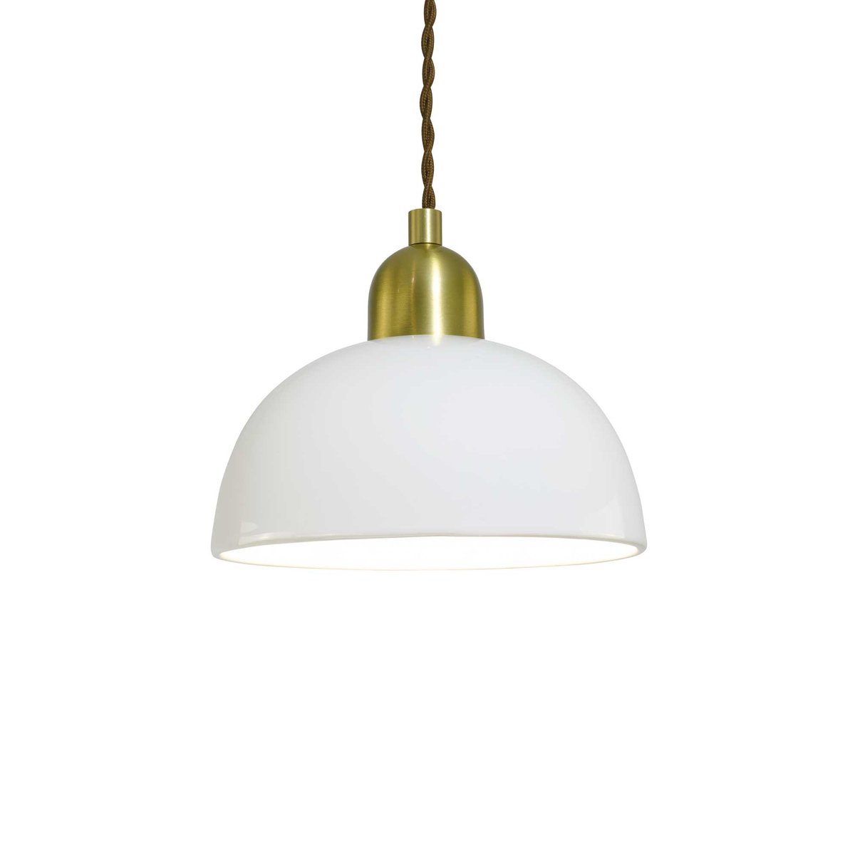 Suspension colorée en céramique et métal doré - MELIE blanc, C-CREATION