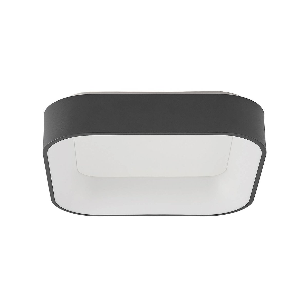 Plafonnier en métal moderneLED, Aleksi noir sable, blanc, ARCCHIO