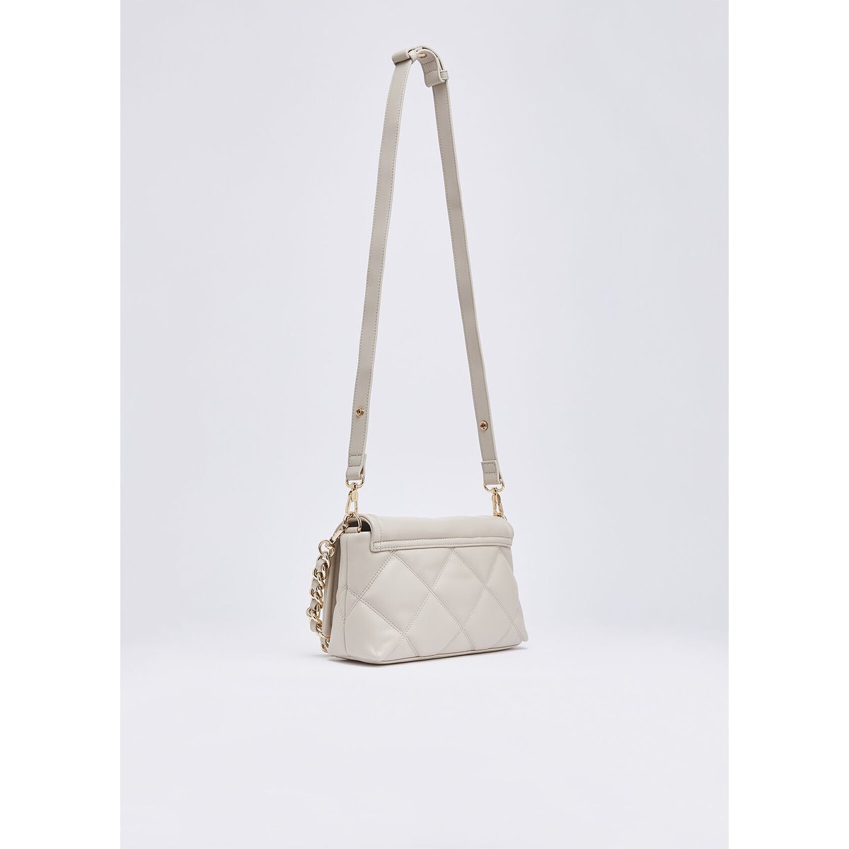 Sac LaPuffy moyen avec design matelassé crème, LIU JO