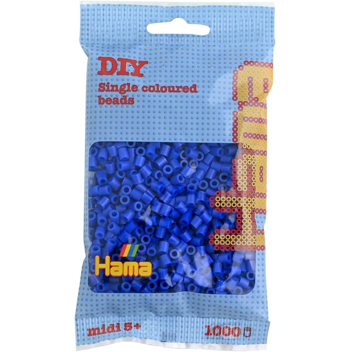 Sachet 1000 perles plastique bleu, HAMA