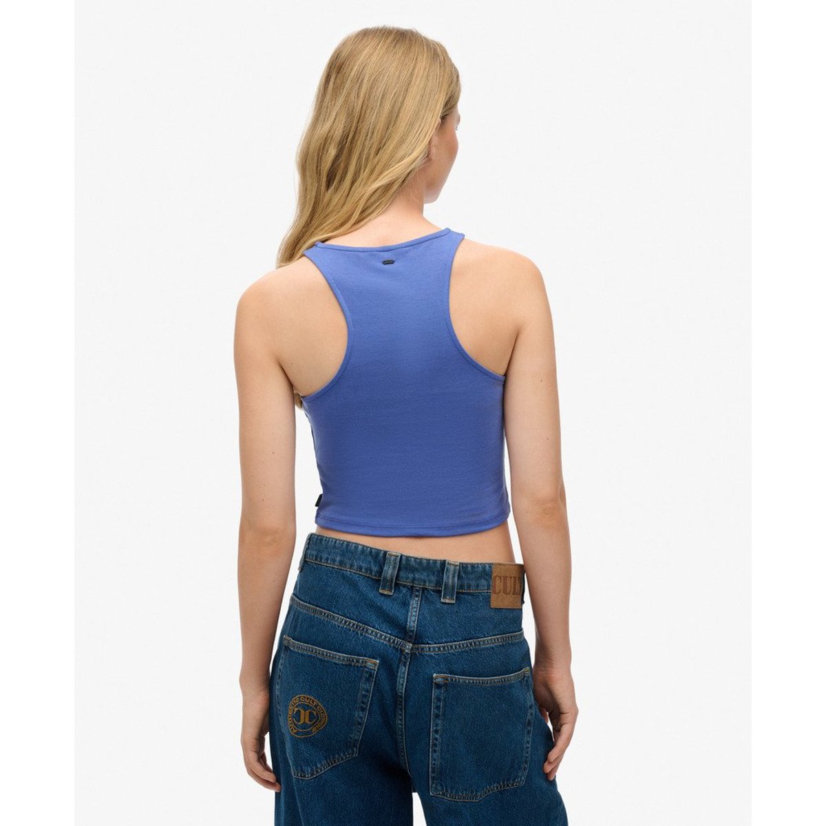 Débardeur en jersey à dos nageur Studios cobalt, SUPERDRY