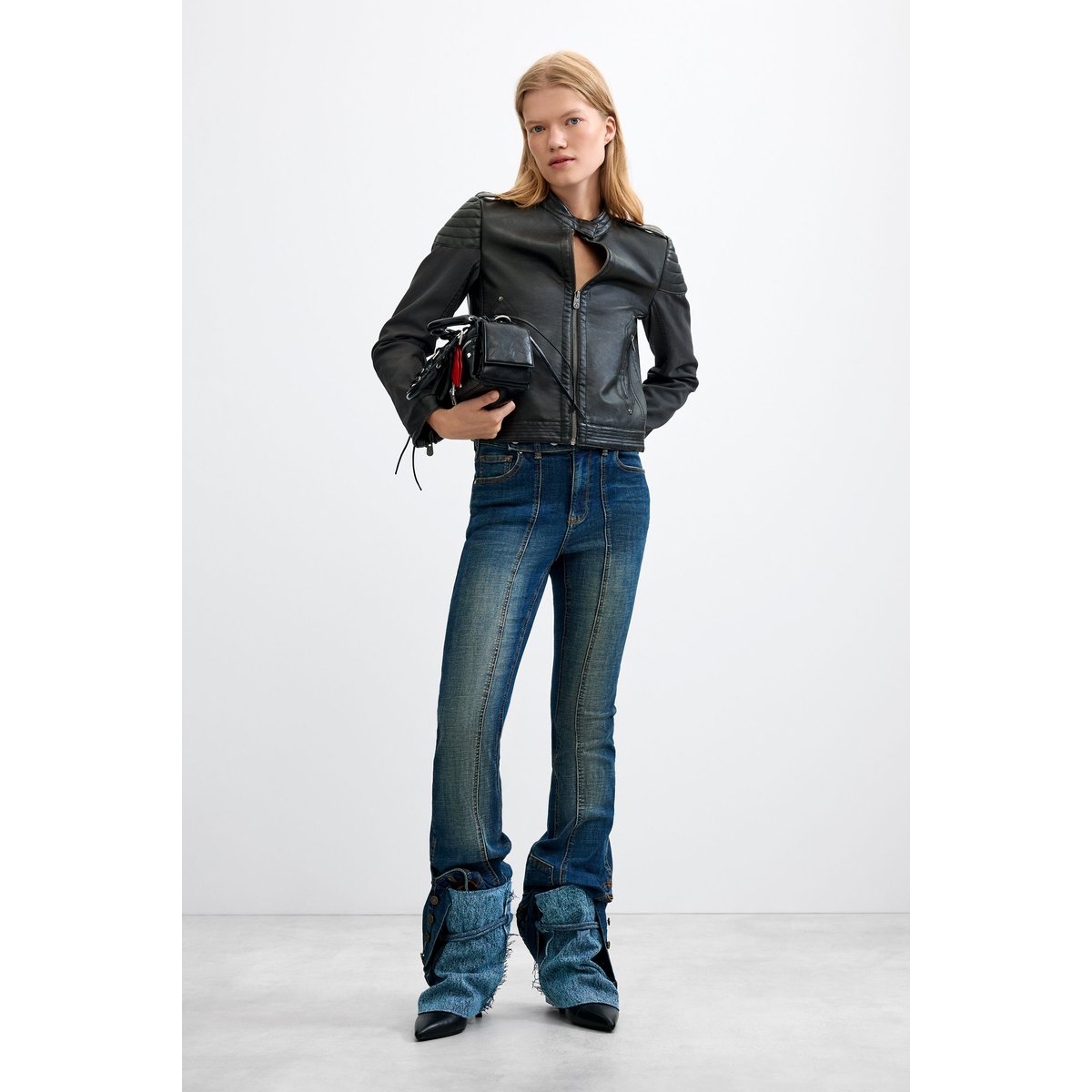 Blouson effet cuir noir, DESIGUAL