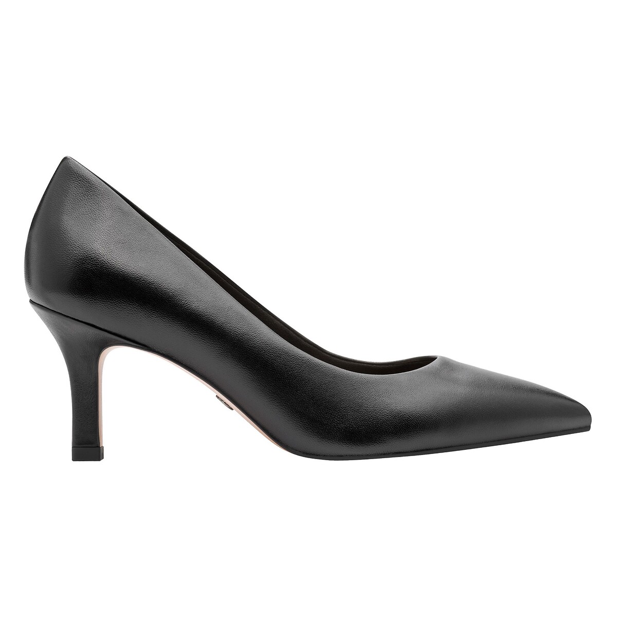 Pointed Toe Leather Heels black, TAMARIS