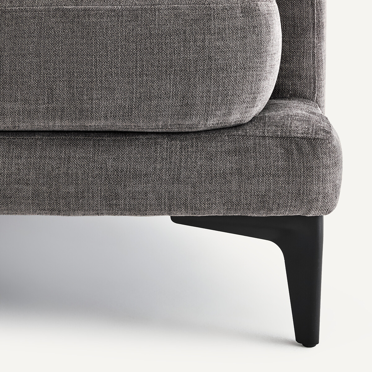 Demi-canapé avec plateau, en polyester et coton, MODERNISTE gris stone, EMMANUEL GALLINA X AM.PM