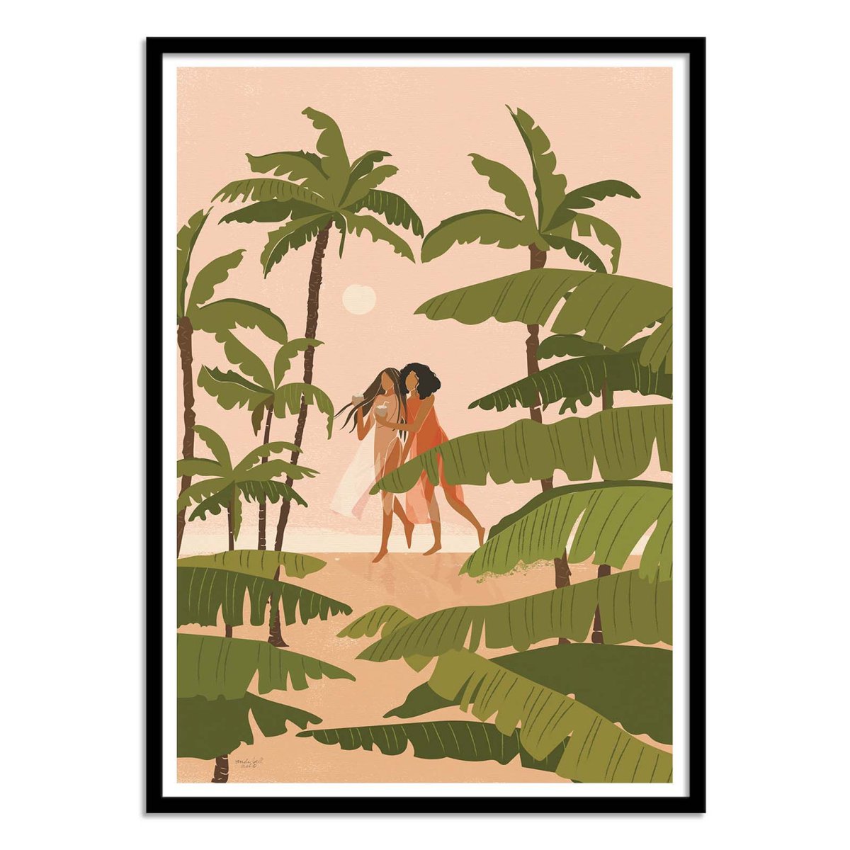 Affiche d'art - Tropical paradise - Andi Bell Art vert, WALL EDITIONS