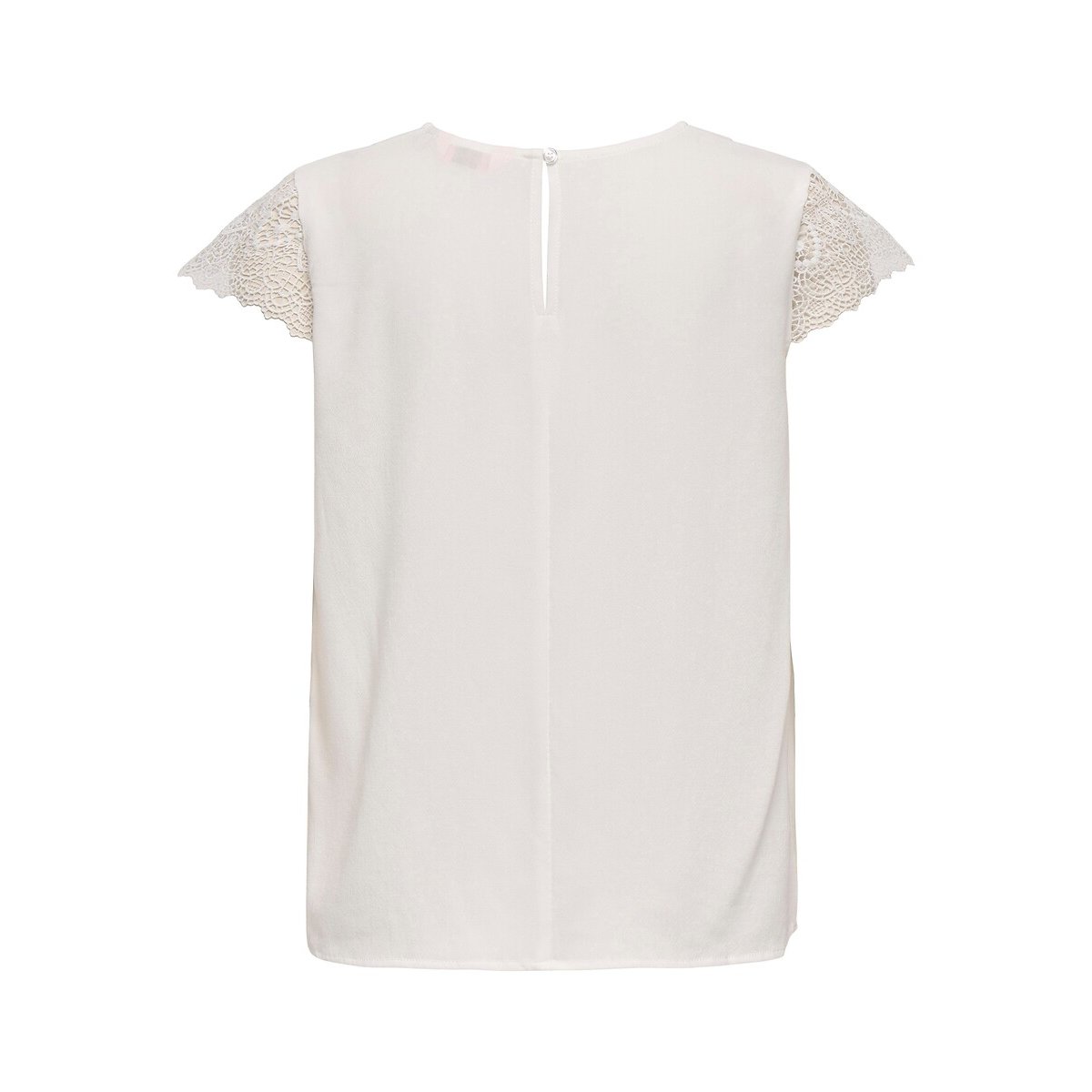 V-Neck Short Sleeve Blouse white, ONLY