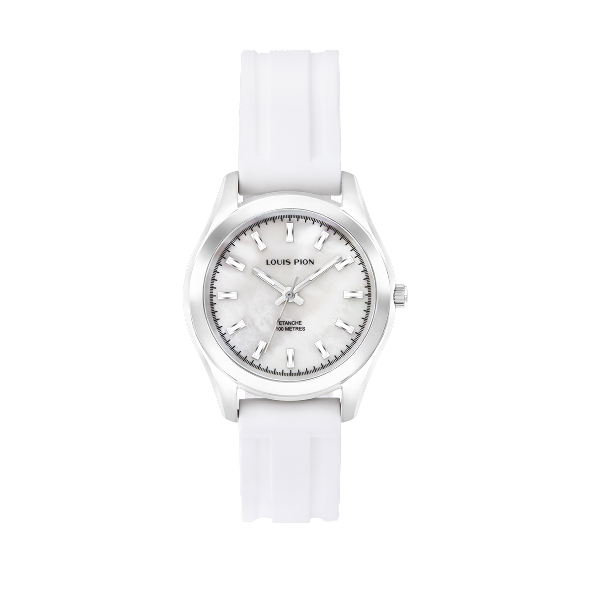 Montre Analogique ADRIENNE argenté blanc blanc, LOUIS PION