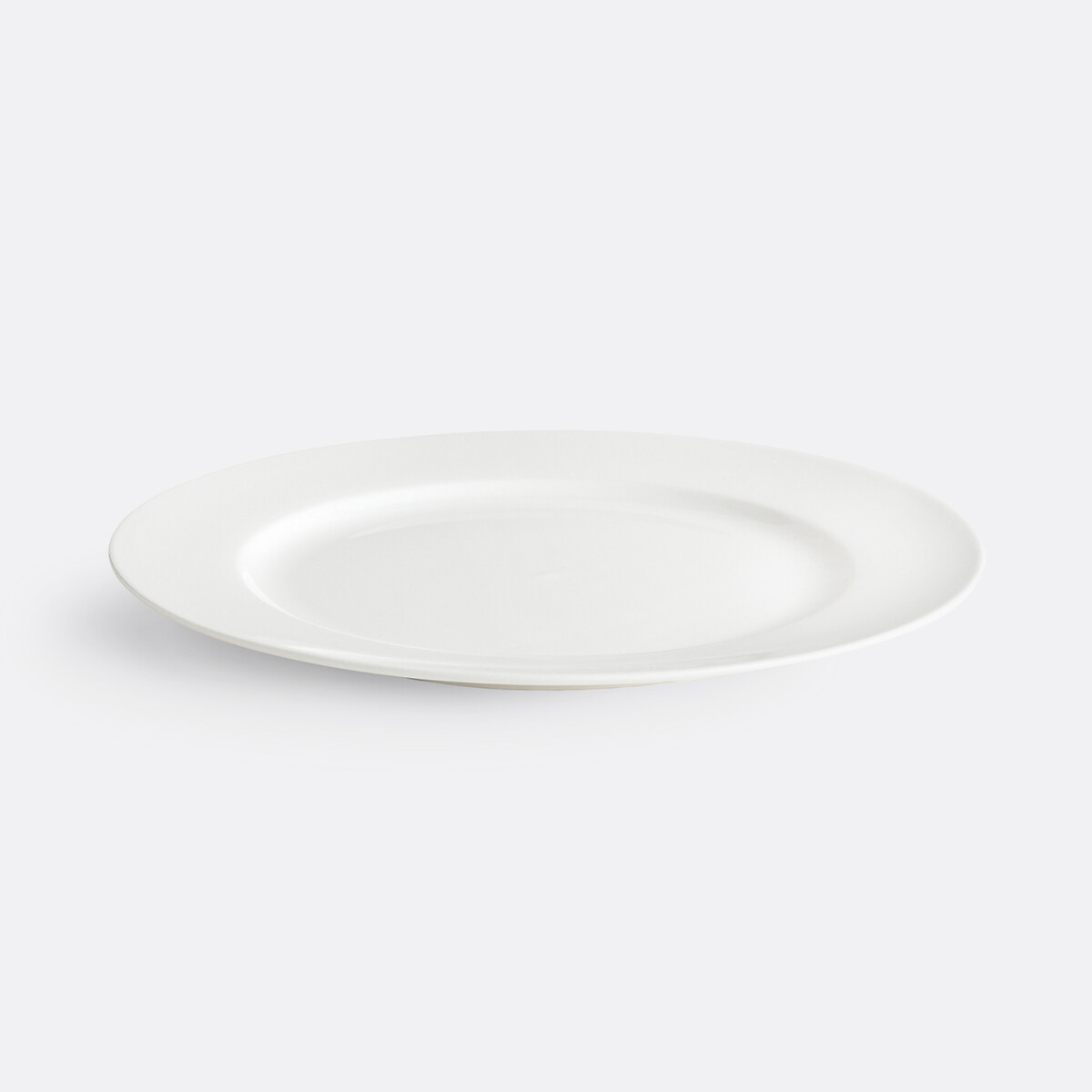 Lot de 4 assiettes plates en porcelaine, Ginny blanc, LA REDOUTE INTERIEURS