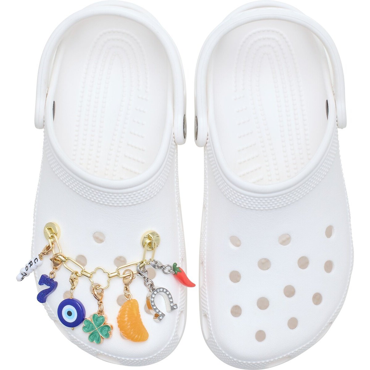 Lot de 5 Jibbitz Adjustable Charm Chain Lucky multicolore, CROCS