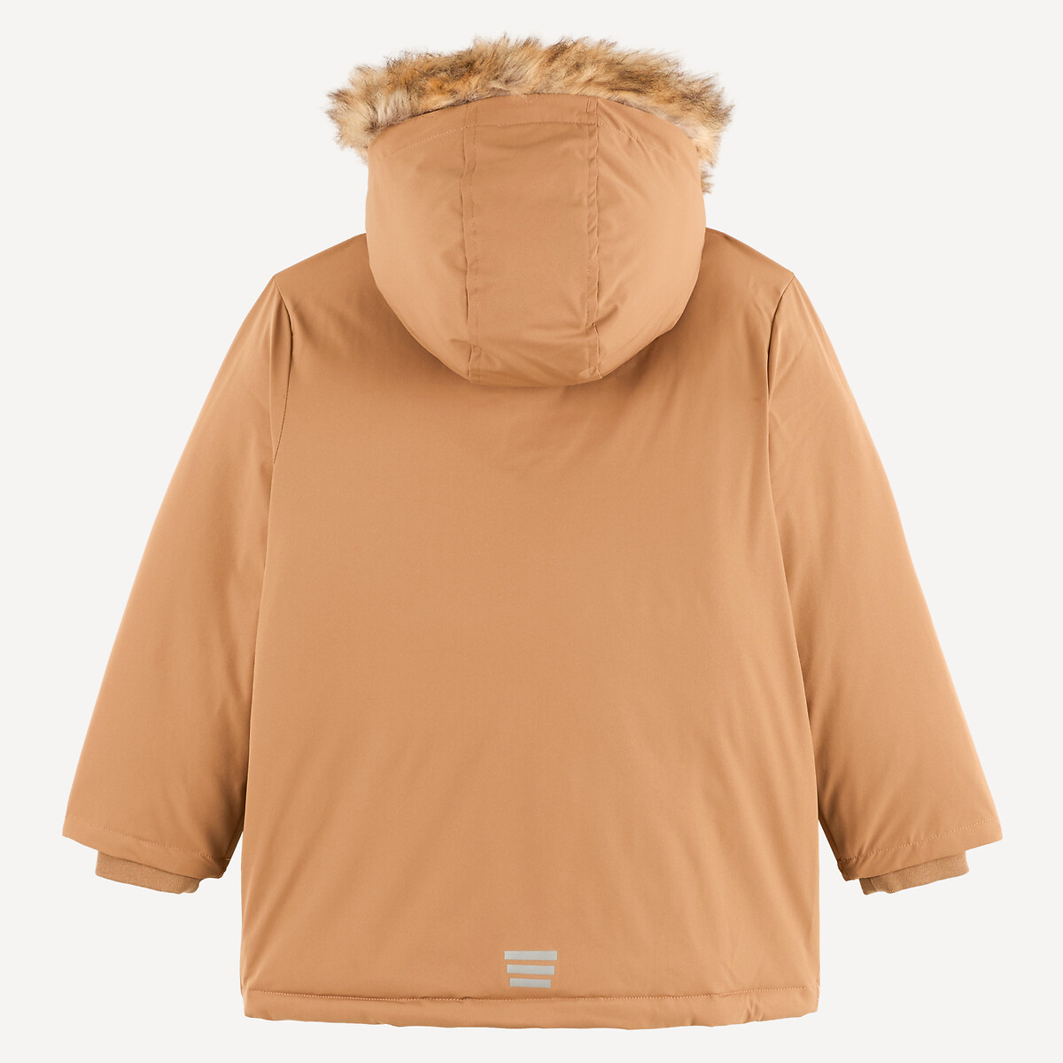 Warmer Parka mit Kapuze und abnehmbarem Kunstfellbesatz kamel, LA REDOUTE COLLECTIONS