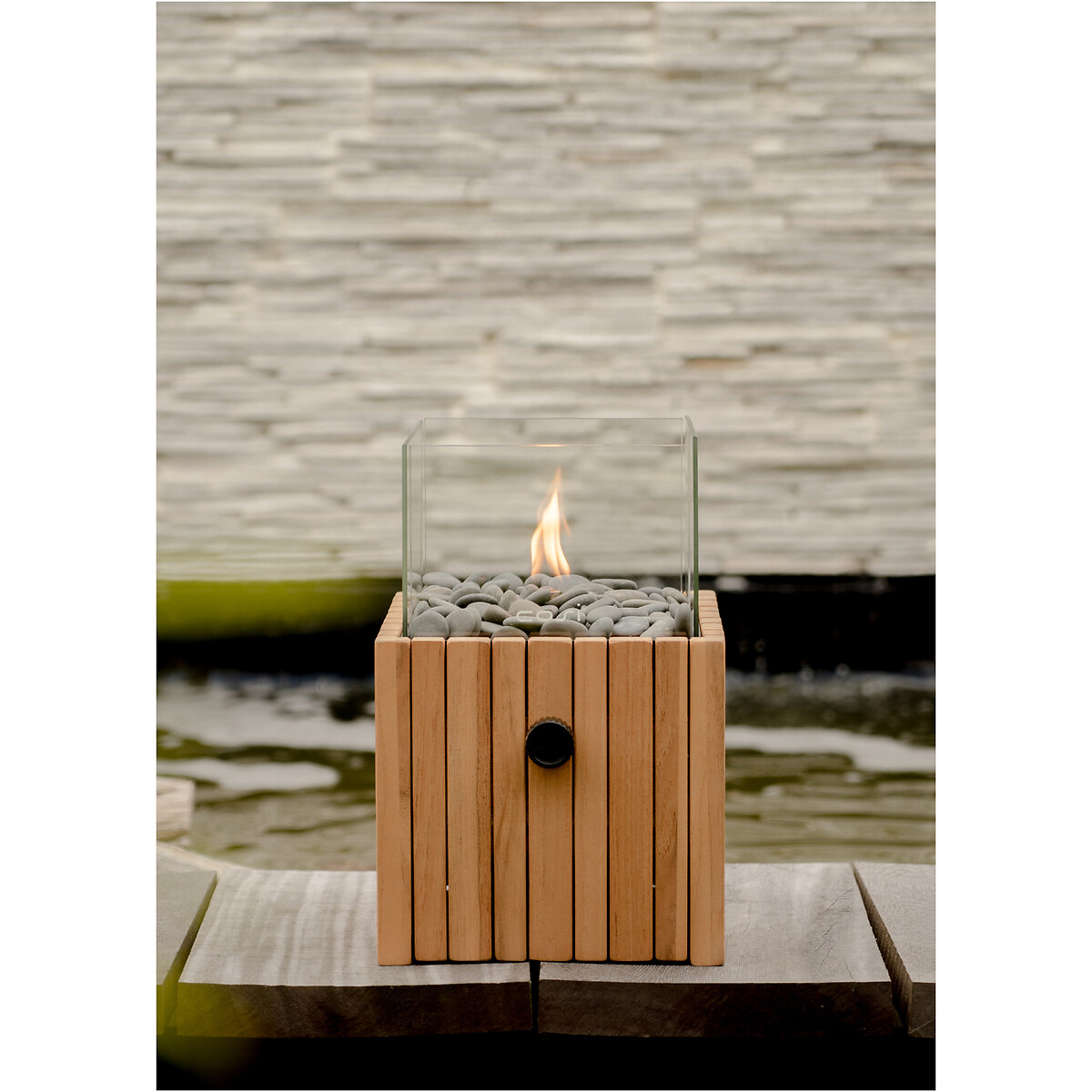 Cosiscoop Timber Square Fire Lantern natural, COSI