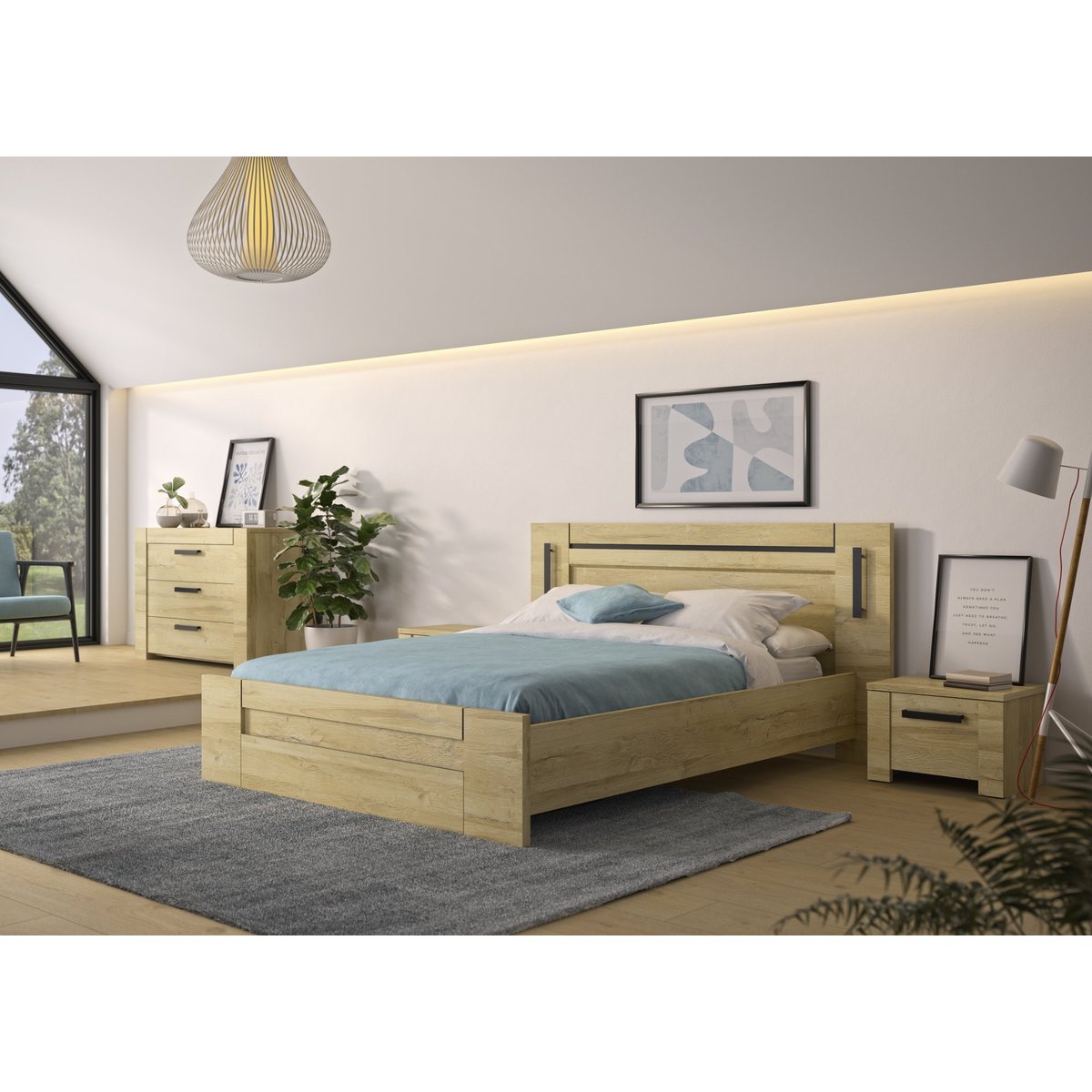 Commode 3 tiroirs SOFIA beige, GAMI