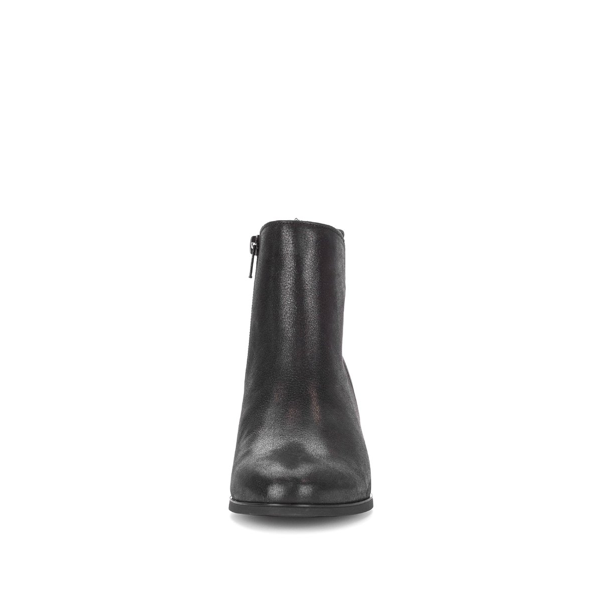 Bottines en cuir à talon décroché noir, GABOR