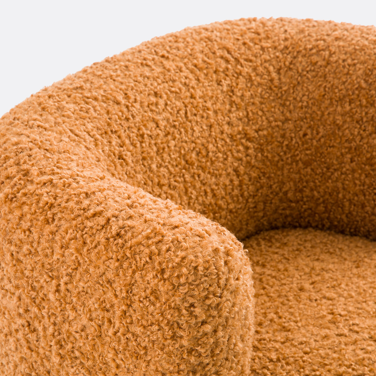 Fauteuil bouclette, Nidou caramel, LA REDOUTE INTERIEURS