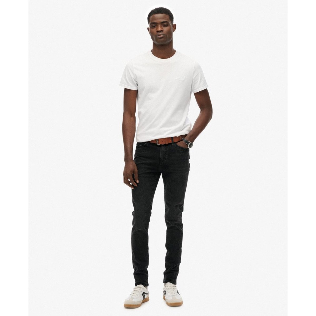Jean Skinny Vintage noir usé, SUPERDRY