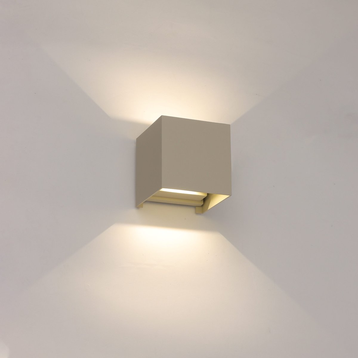 Applique LED jeux de lumière en aluminium, ROXBURY jaune / doré, INSPIRE