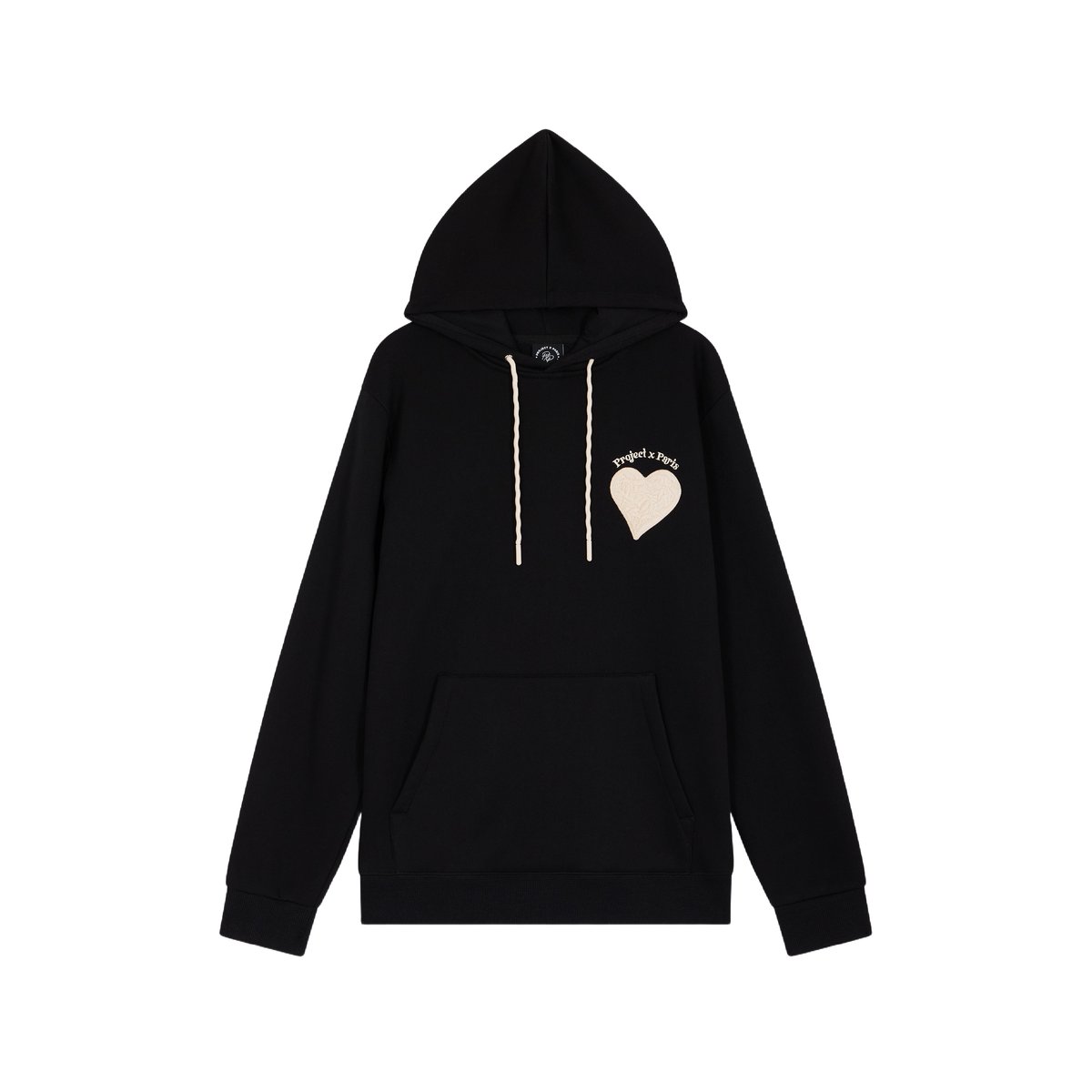 Sweat à capuche Wicker heart noir, PROJECT X