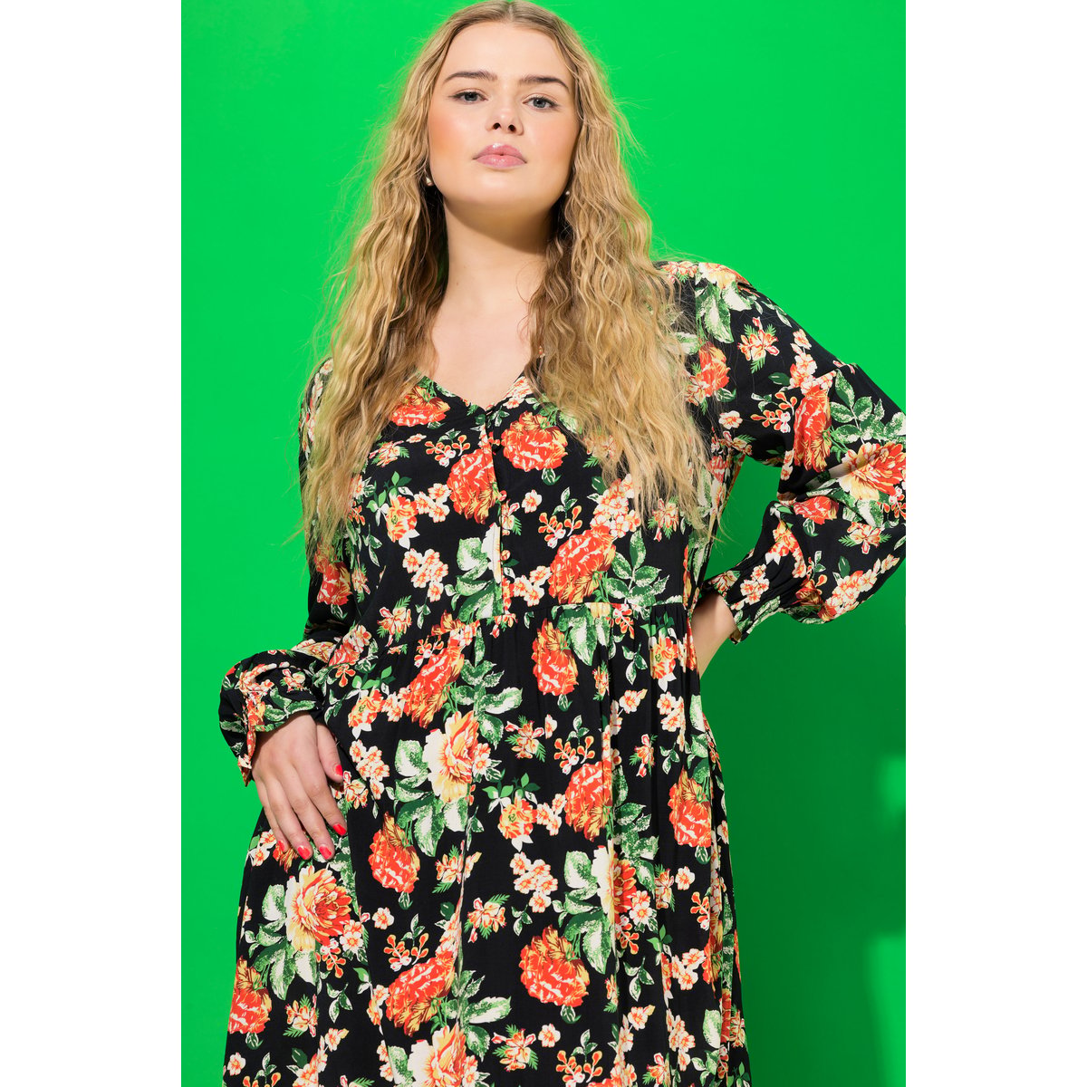 Robe trapèze à manches longues noir, STUDIO UNTOLD