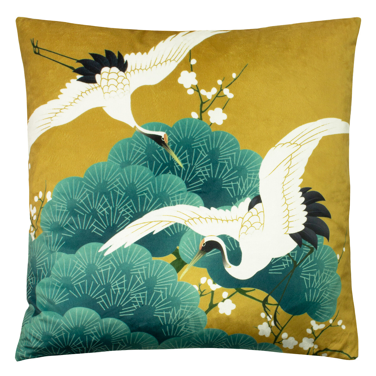 Kensho Velvet Filled Cushion 50x50cm gold-coloured, PAOLETTI