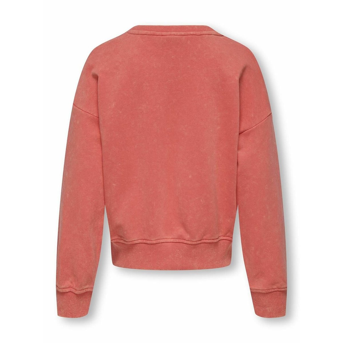 Sweat col rond avec badge rose corail, KIDS ONLY