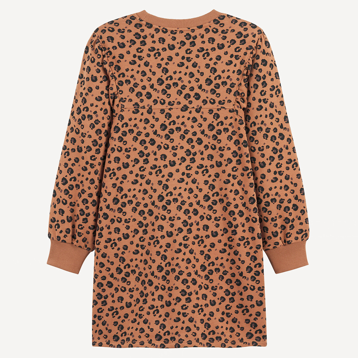 Robe pull manches longues, motif léopard, molleton imprimé léopard, LA REDOUTE COLLECTIONS